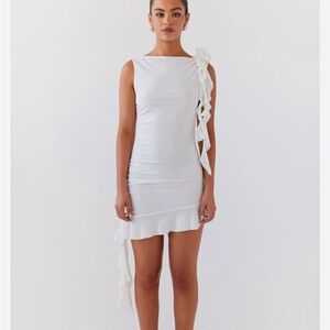 White Asymmetrical Dress